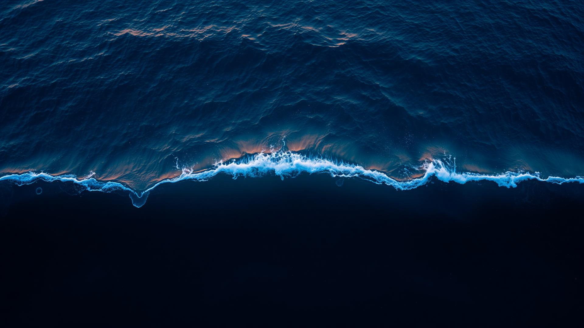 Ocean waves at golden hour